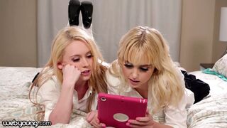 Chloe Cherry és fősulis ribanca leszbi kísérletezésre adja fejét